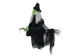 Halloween Flying Moving Witch With Sound And Light 140cm