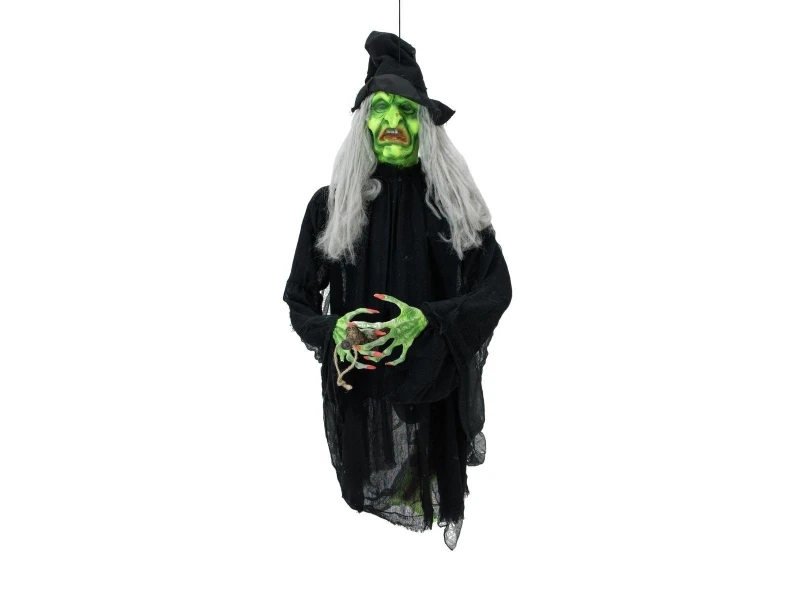 Halloween Flying Moving Witch With Sound And Light 140cm - Afbeelding 4
