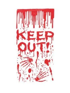 Plastic Paper With Blood Hand - KEEP OUT