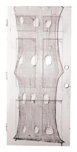 FREAKY FABRIC-LOOSE WEAVE BLACK 366 X 77 CM