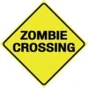 Metal Sign Zombie Crossing 28 Cm